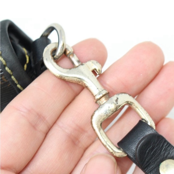 Dooney & Bourke 1975 Signature East West Collins Flap Wristlet Black (Blue Duck)